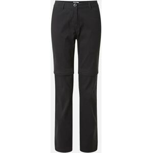 Craghoppers Womens Kiwi Pro II Convertible Trousers - Black - Size 8 UK Craghoppers Womens Kiwi Pro II Convertible Trousers - Black - Size 8 UK