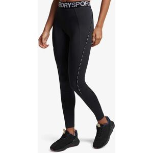 Superdry Women's Sport Train Branded Elastic Tight Leggings - Black - Leggings Superdry Women's Sport Train Branded Elastic Tight Leggings - Black - Leggings