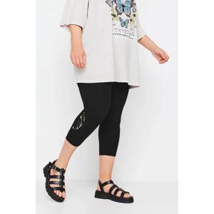 Yours Black Lace Cropped Leggings - Leggings Yours Black Lace Cropped Leggings - Leggings