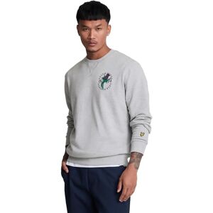Lyle & Scott Thistle Flora Grey Crew Neck Sweatshirt - Regular Lyle & Scott Thistle Flora Grey Crew Neck Sweatshirt - Regular