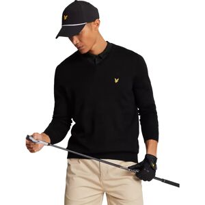 Lyle & Scott Men's Wool Blend V-Neck Jumper - Black - Size: Regular/36 Lyle & Scott Men's Wool Blend V-Neck Jumper - Black - Size: Regular/36