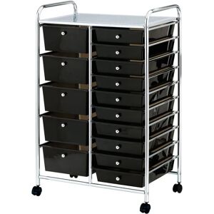 Taylor & Brown 15-Drawer Black Storage Trolley - Storage Taylor & Brown 15-Drawer Black Storage Trolley - Storage