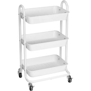 Taylor 3 Tier Kitchen Storage Trolley - White Taylor 3 Tier Kitchen Storage Trolley - White