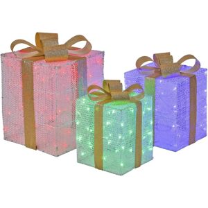Taylor Set Of 3 Giant Light Up Christmas Parcel Set Presents Gift Box - Decor Taylor Set Of 3 Giant Light Up Christmas Parcel Set Presents Gift Box - Decor