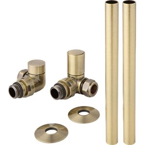 HudsonReed - Radiator Valve Set - Brushed Gold HudsonReed - Radiator Valve Set - Brushed Gold