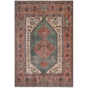 Loomed - Terracotta Distressed - Bordered - Medallion - rug Loomed - Terracotta Distressed - Bordered - Medallion - rug