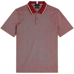 Ted Baker Dark Red Mini Jacquard Polo - Men's Modern Fit Ted Baker Dark Red Mini Jacquard Polo - Men's Modern Fit