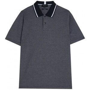 Ted Baker Dark Blue Polo Shirt - Mini Jacquard - Classic Fit Ted Baker Dark Blue Polo Shirt - Mini Jacquard - Classic Fit
