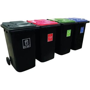 Unbranded - VFM Wheelie Bins 240L - Lids Blue - Set 4 - Wheelie Bin Unbranded - VFM Wheelie Bins 240L - Lids Blue - Set 4 - Wheelie Bin