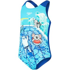 Speedo Digitalt tryckt badedräkt - Blå - Racerback, Klorresistent, Formbevarande Speedo Digitalt tryckt badedräkt - Blå - Racerback, Klorresistent, Formbevarande