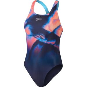 Speedo Placement Swimsuit true navy siren red punch blue Speedo Placement Swimsuit true navy siren red punch blue