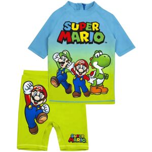 Super Mario Boys Short-Sleeved Swim Set Blue/Green - Swim Set Super Mario Boys Short-Sleeved Swim Set Blue/Green - Swim Set