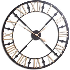 Hill Interiors Skeleton Wall Clock - Black/Gold - 95cm - Wall Clock Hill Interiors Skeleton Wall Clock - Black/Gold - 95cm - Wall Clock