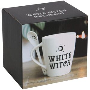 Something Different White Witch Mug Set - Moon, Star, Text Something Different White Witch Mug Set - Moon, Star, Text
