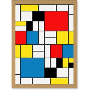 Artery8 - Mondrian Cubes Red Yellow Blue A4 - Wall Art Print Artery8 - Mondrian Cubes Red Yellow Blue A4 - Wall Art Print