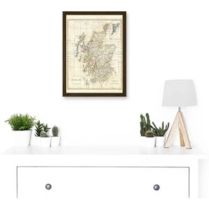 Artery8 - 1799 Clement Cruttwell Map Scotland - A4 - brown frame - art print Artery8 - 1799 Clement Cruttwell Map Scotland - A4 - brown frame - art print