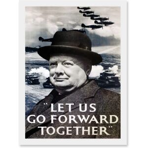 Artery8 - Winston Churchill War Victory - A4 - Framed Art Print Artery8 - Winston Churchill War Victory - A4 - Framed Art Print