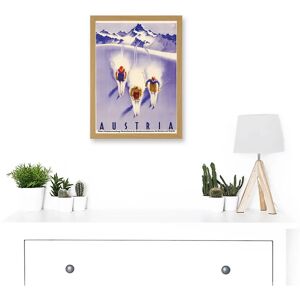 Artery8 - Winter Ski - Blue - A4 - Framed Wall Art Print Artery8 - Winter Ski - Blue - A4 - Framed Wall Art Print