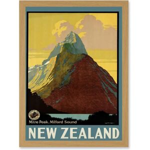 Artery8 Milford Sound - Light oak - A4 - Wall Art Artery8 Milford Sound - Light oak - A4 - Wall Art