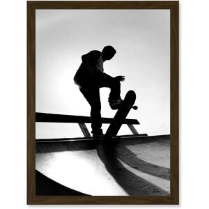 Artery8 - Skater Silhouette - Brown - A4 - Wall Art Artery8 - Skater Silhouette - Brown - A4 - Wall Art