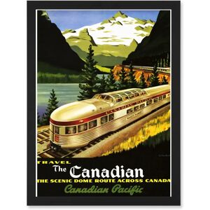 Artery8 Rail Scenic Dome Route Canada Pacific Railways Travel Train - A4 - Framed - Black - Wall Art Print Artery8 Rail Scenic Dome Route Canada Pacific Railways Travel Train - A4 - Framed - Black - Wall Art Print