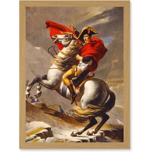 Artery8 Napoleon Bonaparte Emperor France Alps Horse A4 Light oak Framed Wall art Artery8 Napoleon Bonaparte Emperor France Alps Horse A4 Light oak Framed Wall art
