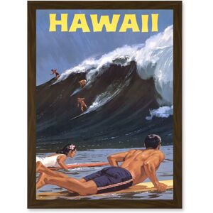 Artery8 - Hawaii USA Surf Ocean Wave A4 - Brown - Wall Art Artery8 - Hawaii USA Surf Ocean Wave A4 - Brown - Wall Art