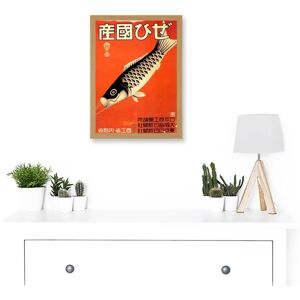 Artery8 - Kite Flying Fish Koi Carp - Orange - A4 - Framed Wall Art Print Artery8 - Kite Flying Fish Koi Carp - Orange - A4 - Framed Wall Art Print