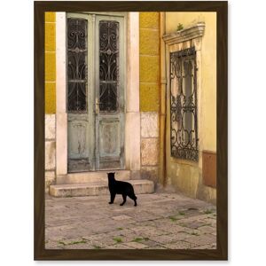 Artery8 - Black Cat Contrast - A4 - Framed Wall Art Print Artery8 - Black Cat Contrast - A4 - Framed Wall Art Print