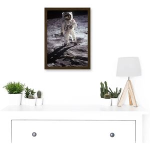 Artery8 Apollo 11 Astronaut Aldrin Armstrong 50th Anniversary Moon Landing A4 - Framed - Brown - Art Print Artery8 Apollo 11 Astronaut Aldrin Armstrong 50th Anniversary Moon Landing A4 - Framed - Brown - Art Print
