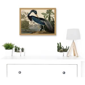 Artery8 - Audubon Blue Heron - A4 - Framed - Wall Art Artery8 - Audubon Blue Heron - A4 - Framed - Wall Art
