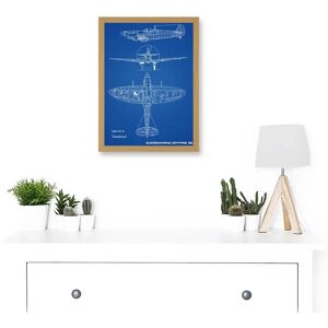 Artery8 - Spitfire 5B Blueprint - A4 - Framed Print Artery8 - Spitfire 5B Blueprint - A4 - Framed Print