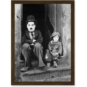Artery8 - Charlie Chaplin The Kid Photo - brown - A4 - Wall Art Print Artery8 - Charlie Chaplin The Kid Photo - brown - A4 - Wall Art Print