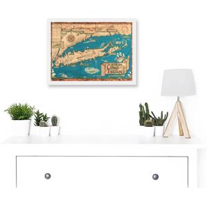 Artery8 - Long Island NY Smith 1933 Map - A4 - White - Framed Wall Art Artery8 - Long Island NY Smith 1933 Map - A4 - White - Framed Wall Art