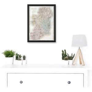 Artery8 - Vintage Map 1850 Hall Ireland - A4 - Framed Wall Art Artery8 - Vintage Map 1850 Hall Ireland - A4 - Framed Wall Art