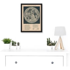 Artery8 Map Telescopic Moon A4 Artwork - Framed Wall Art Artery8 Map Telescopic Moon A4 Artwork - Framed Wall Art