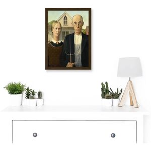 Artery8 - Grant Wood American Gothic - Framed Wall Art Print Artery8 - Grant Wood American Gothic - Framed Wall Art Print