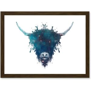 Artery8 - Graphic Ink Splat Cow - A4 - Framed - Wall Art Artery8 - Graphic Ink Splat Cow - A4 - Framed - Wall Art