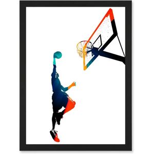 Artery8 Basketball Jump Hoop Ball Dunk Sport A4 - black - framed - Wall Art Print Artery8 Basketball Jump Hoop Ball Dunk Sport A4 - black - framed - Wall Art Print