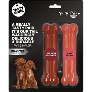 Tasty Bone Pack Double Saucisses Petit Déjeuner - Jouet à Mâcher pour Chiens - Publicité Tasty Bone Pack Double Saucisses Petit Déjeuner - Jouet à Mâcher pour Chiens - Publicité