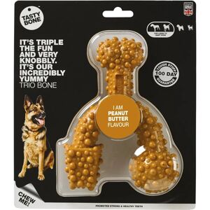 TastyBone Nylon Trio Bone Dog Toy - Peanut Butter - Large Dog TastyBone Nylon Trio Bone Dog Toy - Peanut Butter - Large Dog