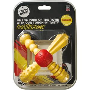 Tasty Bone Nylon Quattro Bone Small Chorizo - Dog Chew Toy Tasty Bone Nylon Quattro Bone Small Chorizo - Dog Chew Toy