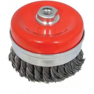 Silverline Angle Grinder 100mm Twist Knot Steel Wire Cup Brush - Angle Grinder Accessories Silverline Angle Grinder 100mm Twist Knot Steel Wire Cup Brush - Angle Grinder Accessories
