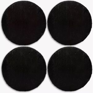Just Slate Company Set of 4 Round Slate Coasters - Coasters Just Slate Company Set of 4 Round Slate Coasters - Coasters