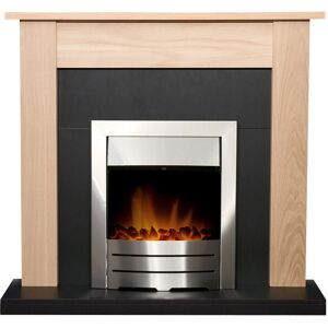 Adam Southwold Fireplace - Oak & Black - Fireplace Adam Southwold Fireplace - Oak & Black - Fireplace