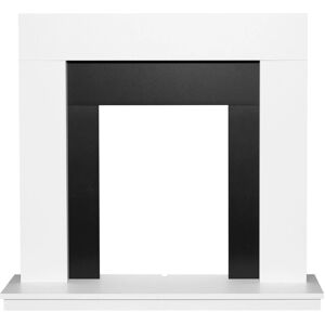 Adam Malmo - Malmo Fireplace - Pure White & Black Adam Malmo - Malmo Fireplace - Pure White & Black