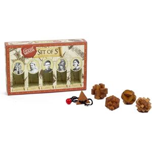 Professor Puzzle Great Minds Wood and Metal Brain Teaser Puzzle Set Of 5 - Women Professor Puzzle Great Minds Wood and Metal Brain Teaser Puzzle Set Of 5 - Women