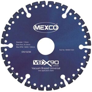 Mexco Vbx90 Diamond Blade 115x22mm - Universal Cutting Tool Mexco Vbx90 Diamond Blade 115x22mm - Universal Cutting Tool