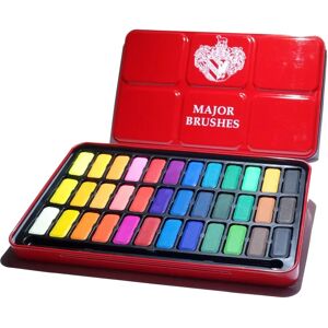 Major Brushes Red Watercolour Set - 36 Colors - Paints in Ready-Mixed Blocks Major Brushes Red Watercolour Set - 36 Colors - Paints in Ready-Mixed Blocks