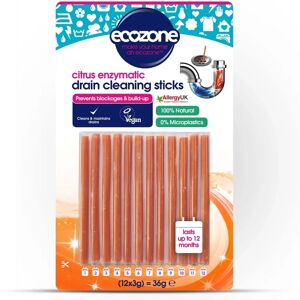 Ecozone Enzymatic Drain Cleaning Sticks - Citrus - 12 Sticks - Drain Cleaning Ecozone Enzymatic Drain Cleaning Sticks - Citrus - 12 Sticks - Drain Cleaning